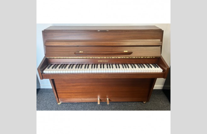 Zender Satin Mahogany 108 Upright Piano, Used - All Inclusive Premium Package (SN:57158) - Image 1